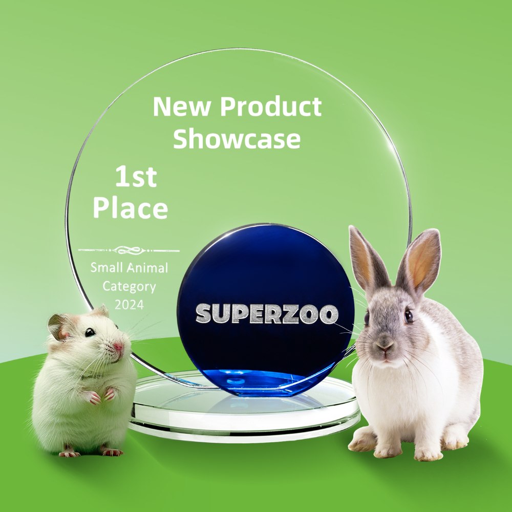 TEEWY Nibble Peapods won the 1st Place, New Product Showcase (Small Animal Category) at SUPERZOO 2024